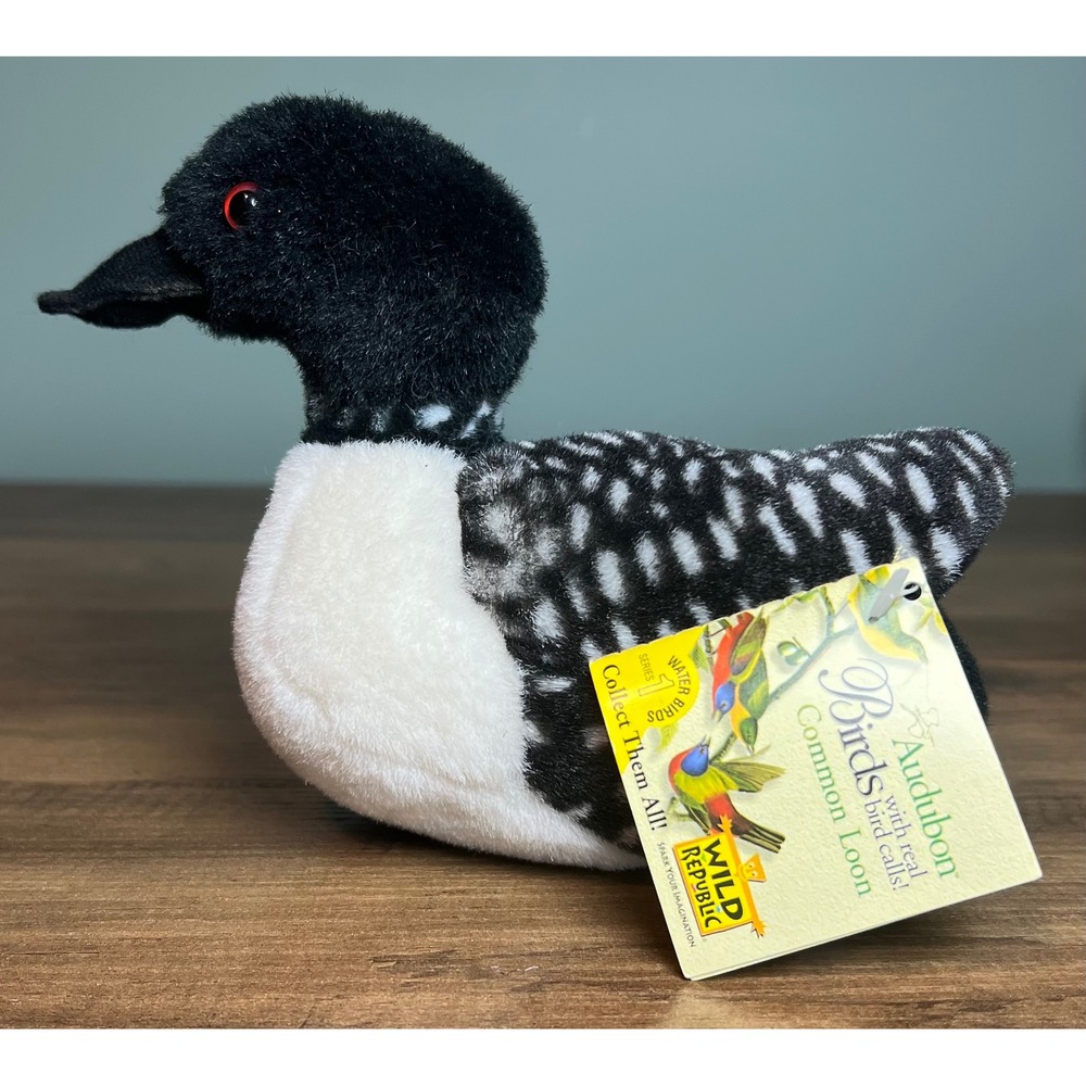 Wild Republic Audubon Birds Common Loon Plush Series 1 NWT 2001